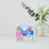 Coctail Pub Wine Restaurant BARIST Logo HOLOGRAPH Vierkante Visitekaartje (Staand voorkant)