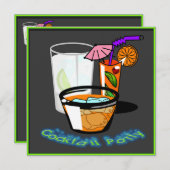 Coctails Cocktail Party-uitnodigingen Kaart (Voorkant / Achterkant)