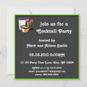 Coctails Cocktail Party-uitnodigingen Kaart (Achterkant)