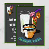 Coctails Cocktail Party-uitnodigingen Kaart (Voorkant / Achterkant)