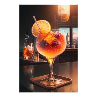 Cóctel Manhattan Foto Afdruk