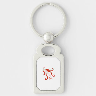 Coctopus dive silhouette sleutelhanger