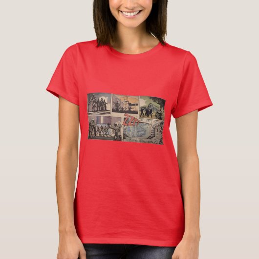 COD Zombies Kino Der Toten Loading Screen Actief T T-shirt (Voorkant)