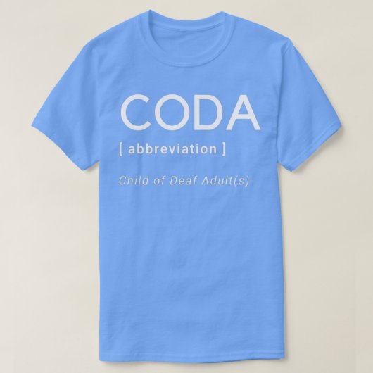 CODA Child of Deaf Adults T-shirt (Design voorkant)