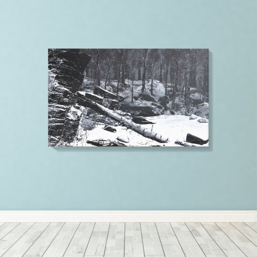 Coda (winter) canvas afdruk (Insitu (Houten vloer))