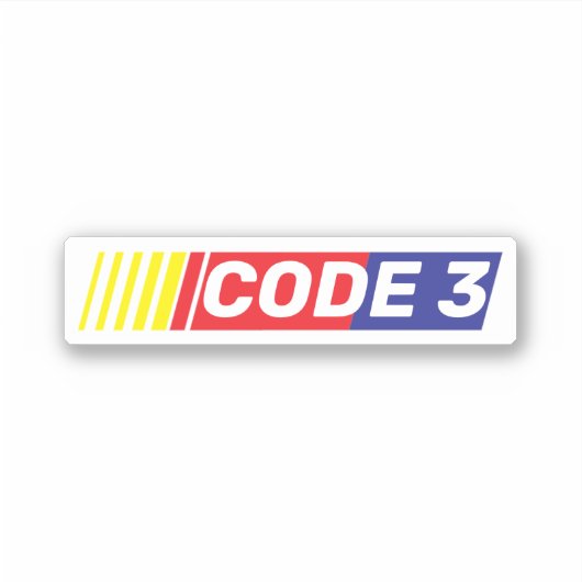 CODE 3 Respons EMS 911 Humor Sticker (Voorkant)