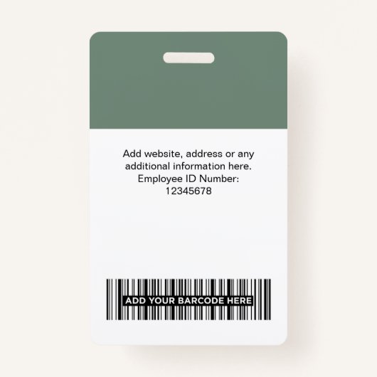 Code aangepaste bedrijfsnaam Titel balk Badge (Achterkant)