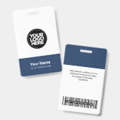 Code aangepaste bedrijfsnaam Titel balk Badge (Voor- en achterkant)