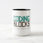 Code affeine Creëer Tweekleurige Koffiemok (Center)