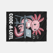 Code-alotl Funny Axolotl T-shirt voor programmeurs Fleece Deken (Voorkant (Horizontaal))