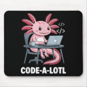Code-alotl Funny Axolotl T-shirt voor programmeurs Muismat (Voorkant)