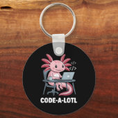 Code-alotl Funny Axolotl Tee For Programmers Sleutelhanger (Voorkant)