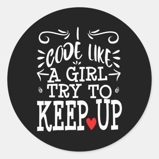 Code als een computer programmeur codeerder ronde sticker (Voorkant)