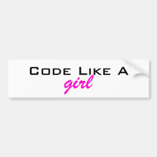 Code als een Girl Bumpersticker