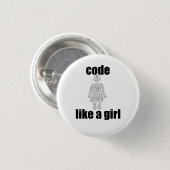 Code als een Girl Button (Voorkant /achterkant)