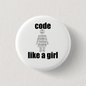 Code als een Girl Button (Voorkant)