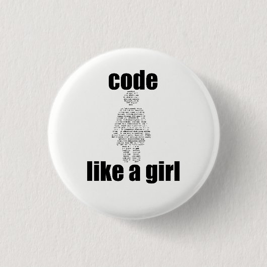 Code als een Girl Button (Voorkant)