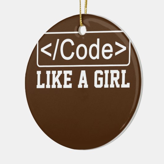 Code als een Girl Coder Programmer Keramisch Ornament (Links)