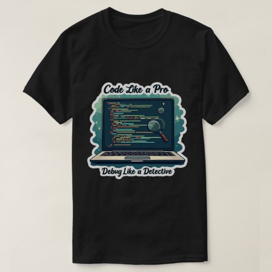 Code als een grappige programmeur t-shirt (Design voorkant)