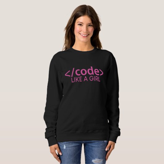 Code Als Een Meisje T-shirt (Voorkant volledig)