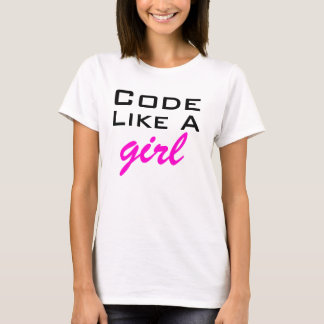 Code als een meisje t-shirt