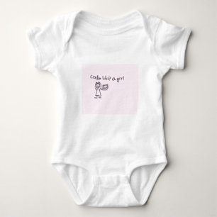 Code als een meisjesserie romper