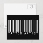 Code artistieke balk tattoo briefkaart (Voorkant / Achterkant)
