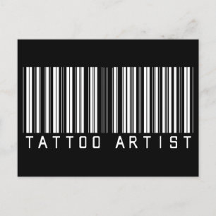 Code artistieke balk tattoo briefkaart
