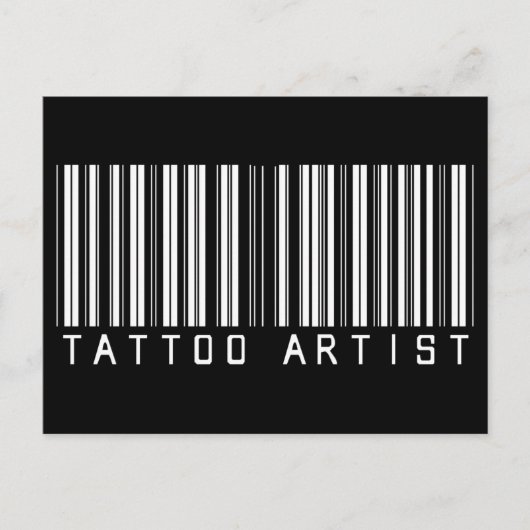 Code artistieke balk tattoo briefkaart (Voorkant)