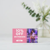 Code bijzondere vorm van vrijdentekort visitekaartje (Staand voorkant)