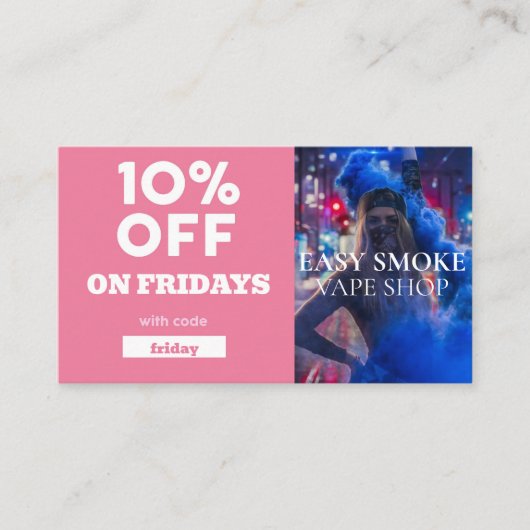 Code bijzondere vorm van vrijdentekort visitekaartje (Voorkant)