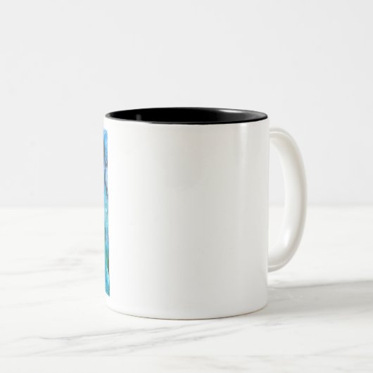 Code Blauw Tweekleurige Koffiemok (Voorkant rechts)