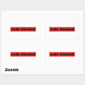 Code-bloedig Rechthoekige Sticker (Vel)