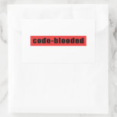 Code-bloedig Rechthoekige Sticker (Tas)