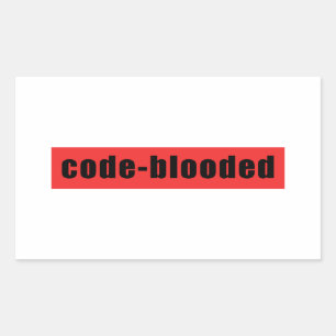 Code-bloedig Rechthoekige Sticker