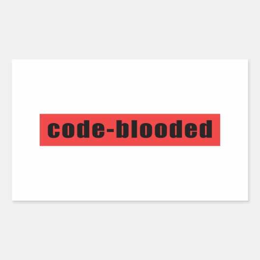 Code-bloedig Rechthoekige Sticker (Voorkant)