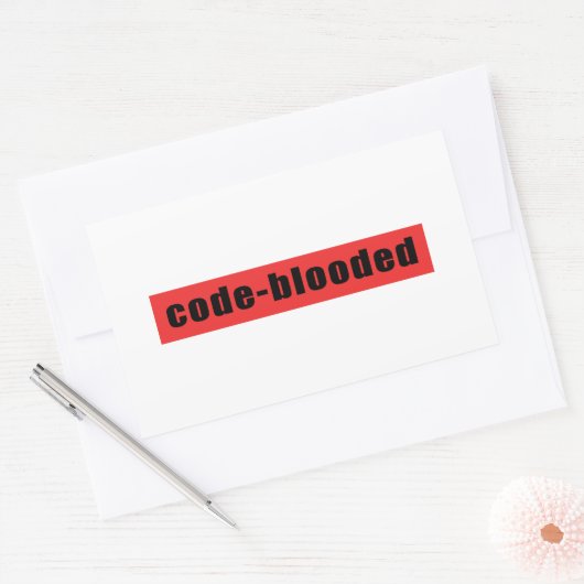Code-bloedig Rechthoekige Sticker (Envelop)