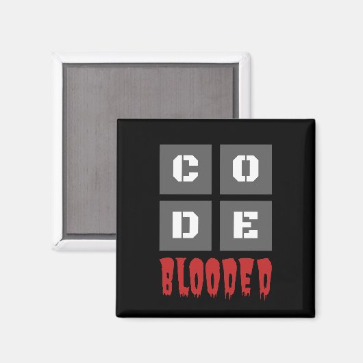 CODE Bloedige Gecodeerde Computerprogrammeur Grapp Magneet (Voorkant / Achterkant)
