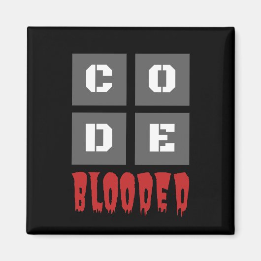 CODE Bloedige Gecodeerde Computerprogrammeur Grapp Magneet (Voorkant)