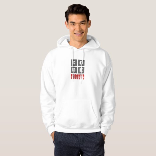 CODE Blooded Coded Computer Programmer Funny Hoodie (Voorkant volledig)