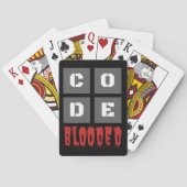 CODE Blooded Coded Computer Programmer Funny Pokerkaarten (Achterkant)