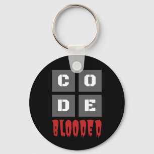 CODE Blooded Coded Computer Programmer Funny Sleutelhanger