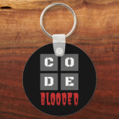 CODE Blooded Coded Computer Programmer Funny Sleutelhanger (Voorkant)