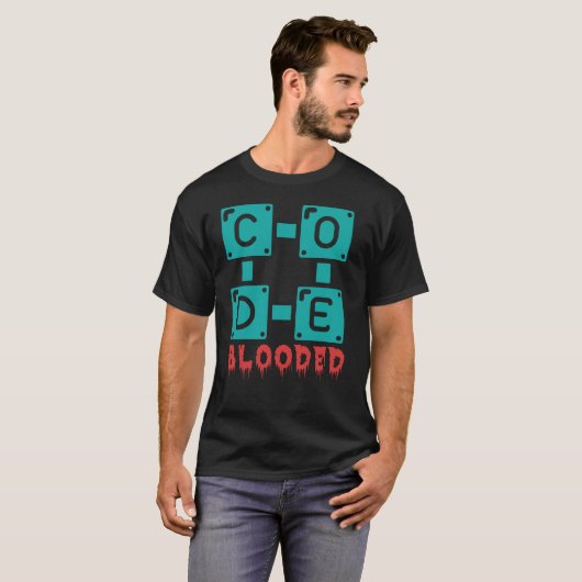 CODE BLOODED - PROGRAMMEUR T-SHIRT (Voorkant volledig)