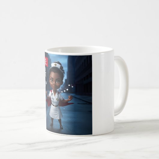 Code Blue: Prijzen Slashed op Verpleegkundige Mokk Koffiemok (Voorkant rechts)