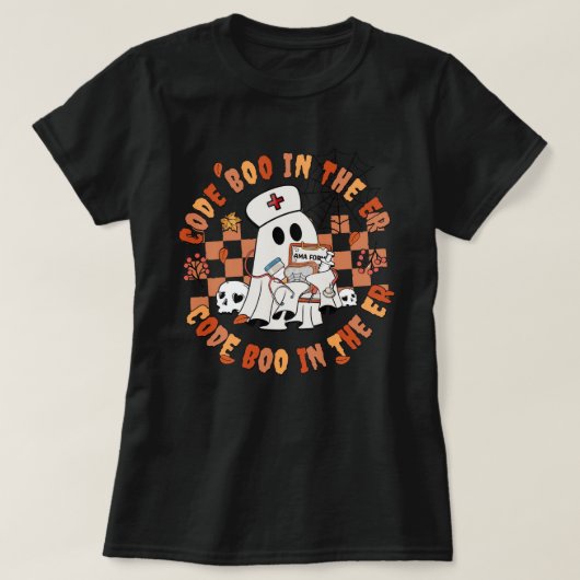 Code Boo in het ER Shirt (Design voorkant)
