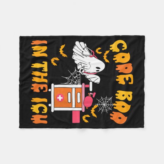 Code Boo In The Icu Ghost Nurse Halloween Soky Sea Fleece Deken (Voorkant (Horizontaal))