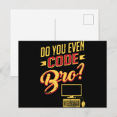 Code Bro Funny Software Engineer Briefkaart (Voorkant / Achterkant)