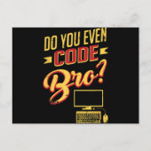 Code Bro Funny Software Engineer Briefkaart (Voorkant)