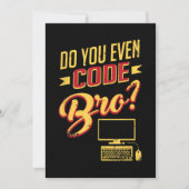 Code Bro Funny Software Engineer Feestdagenkaart (Voorkant)